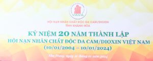 Ngày 10/01/2024, Hội Nạn nhân chất độc da cam/DIOXIN tỉnh Khánh Hòa tổ chức Lễ kỷ niệm 20 năm thành lập Hội Nạn nhân chất độc da cam/DIOXIN Việt Nam (10/01/2004 - 10/01/2024) tại Trung tâm Hội nghị và Nhà khách tỉnh Khánh Hòa, số 46 Trần Phú, phường Lộc Thọ, tp Nha Trang